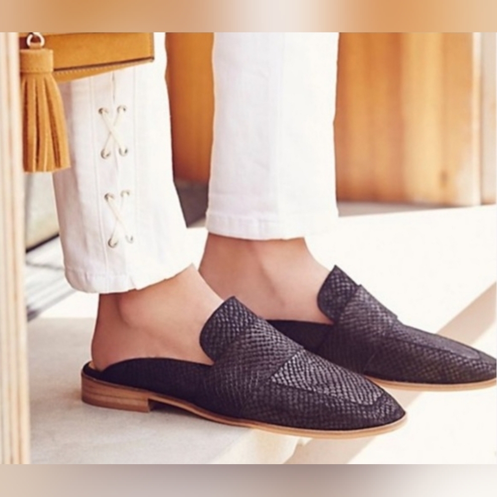 Free People At Ease Mules Snake Print Mules Size 39.5